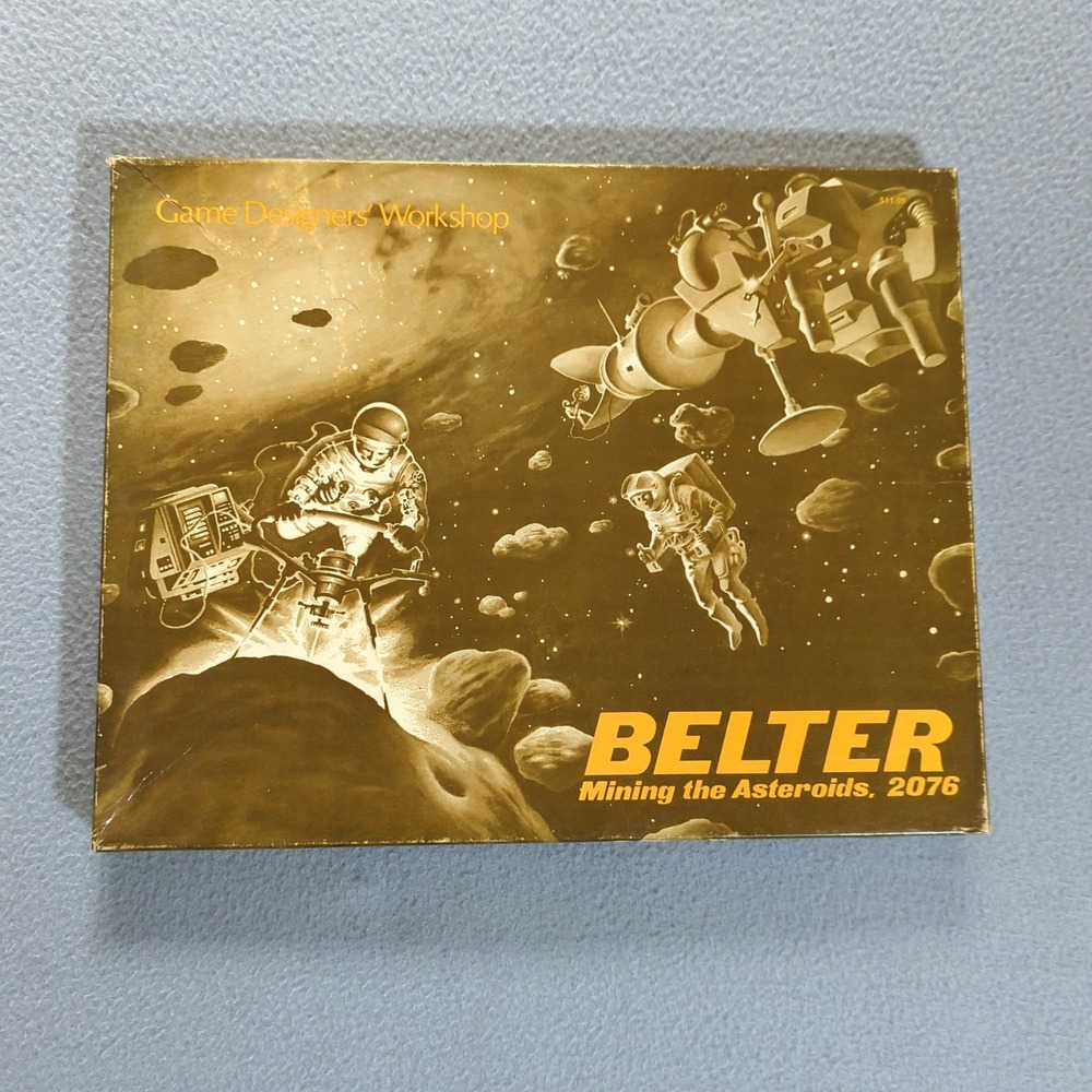 GDW Belter Mining the Asteroids 2076 Board Game OS Brown Vintage 1979 As Is